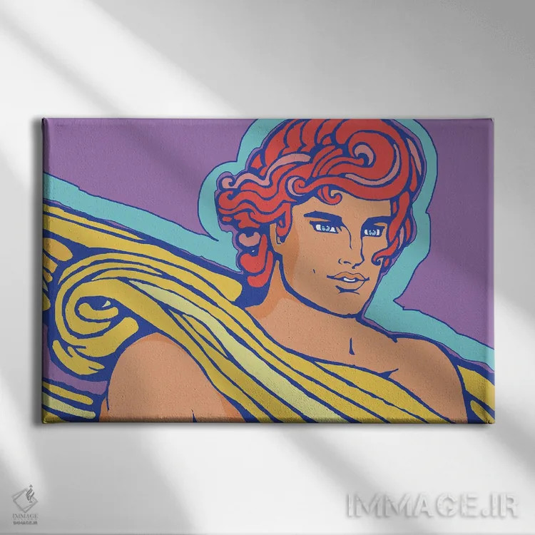 تابلو آپولو بنفش اثر کوری پلاملی - نمای روبهرو روی دیوار
