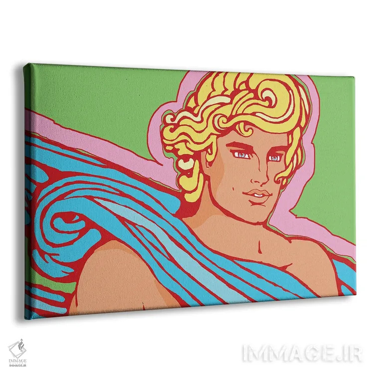 تابلو آپولو سبز اثر کوری پلاملی - نمای پرسپکتیو محصول