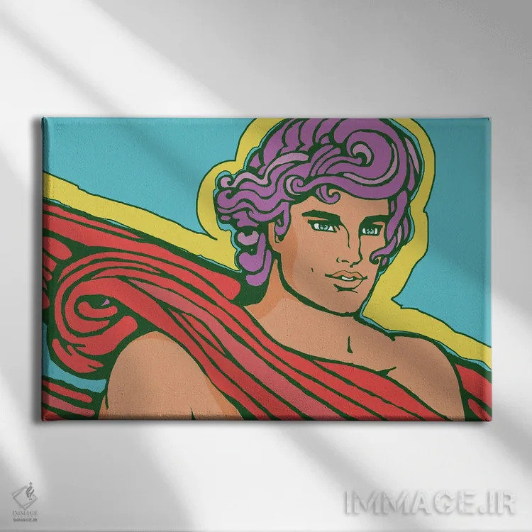 تابلو آپولو آبی اثر کوری پلاملی - نمای روبهرو روی دیوار