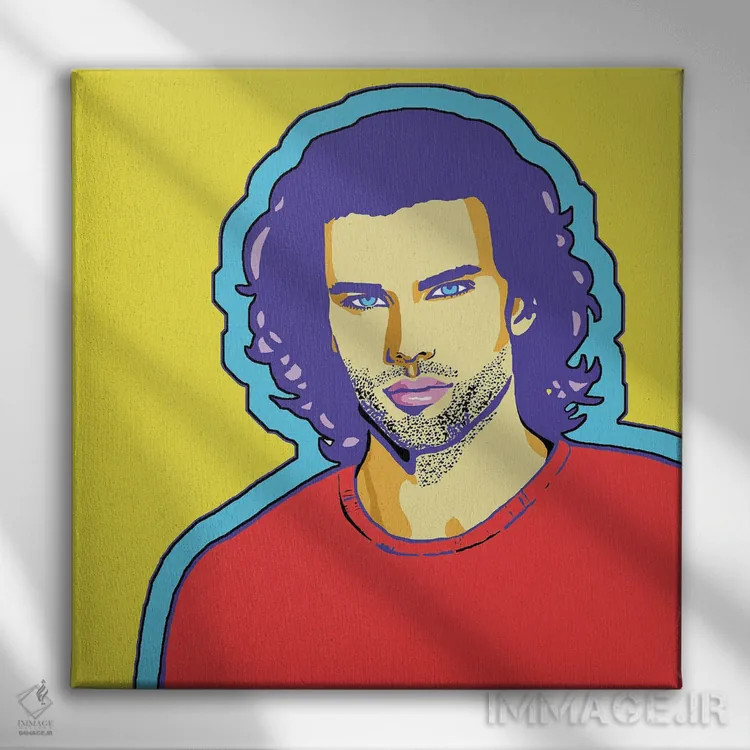 تابلو پسر عاشق قرمز اثر کوری پلاملی - نمای روبهرو روی دیوار