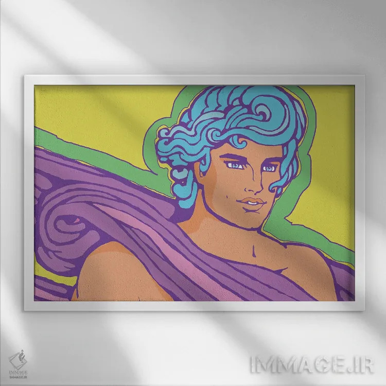 تابلو آئولو طلایی اثر کوری پلاملی - نمای قابدار سفید