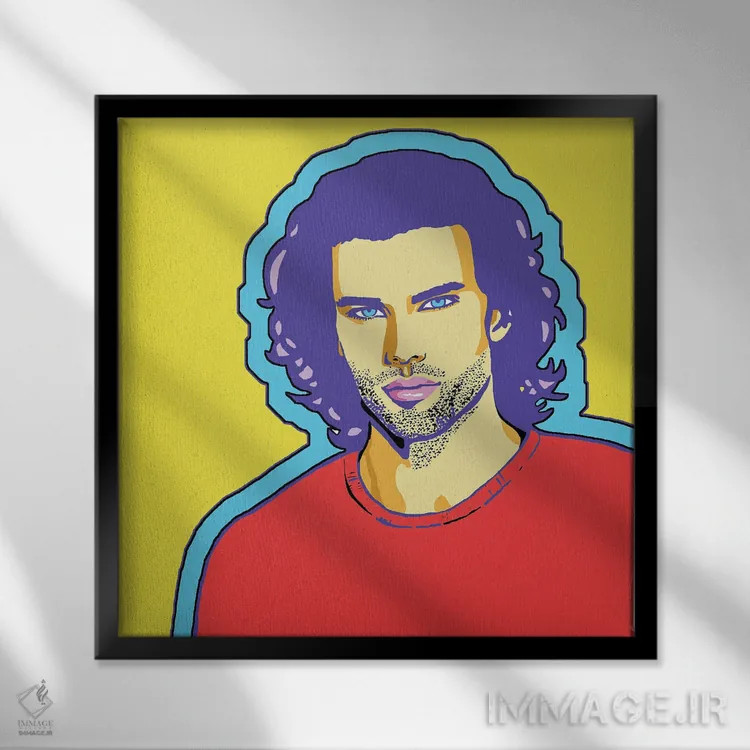 تابلو پسر عاشق قرمز اثر کوری پلاملی - نمای قابدار مشکی