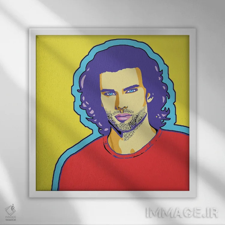 تابلو پسر عاشق قرمز اثر کوری پلاملی - نمای قابدار سفید