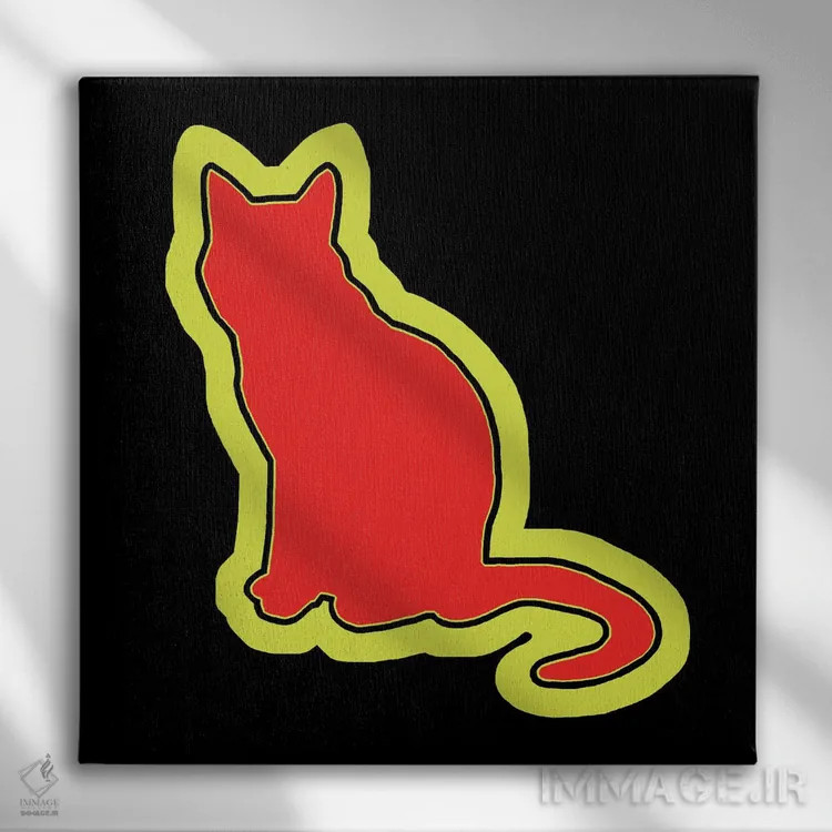 تابلو گربه کوچولو قرمز اثر کوری پلاملی - نمای روبهرو روی دیوار