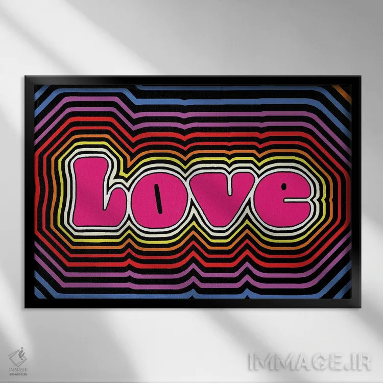 تابلو احساس عاشقانه اثر کوری پلاملی - نمای قابدار مشکی