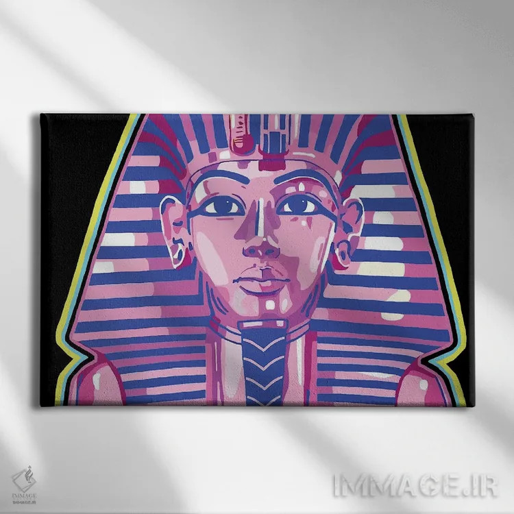 تابلو توتعنخآمون کیهانی (فرعون مصر) اثر کوری پلاملی - نمای روبهرو روی دیوار