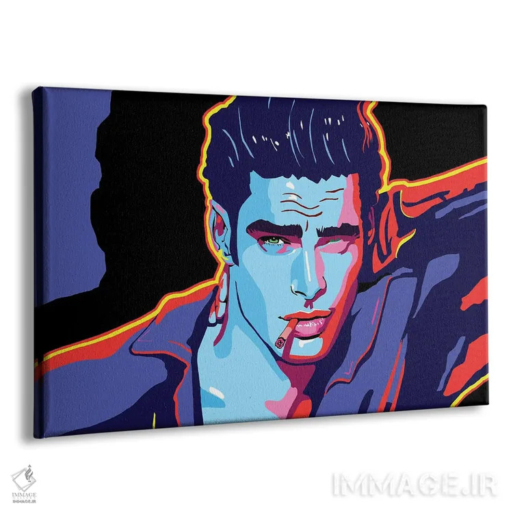 تابلو آقای کول آبی اثر کوری پلاملی - نمای پرسپکتیو محصول