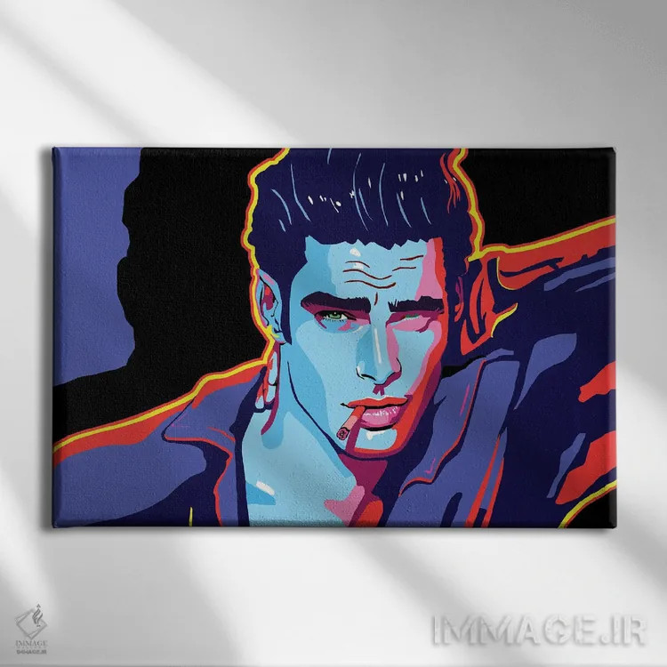 تابلو آقای کول آبی اثر کوری پلاملی - نمای روبهرو روی دیوار