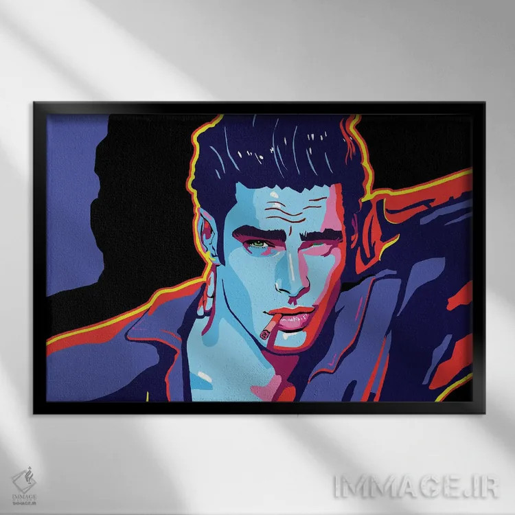 تابلو آقای کول آبی اثر کوری پلاملی - نمای قابدار مشکی