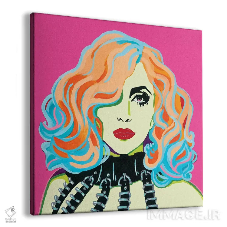 تابلو لیدی گاگا اثر کوری پلاملی - نمای پرسپکتیو محصول