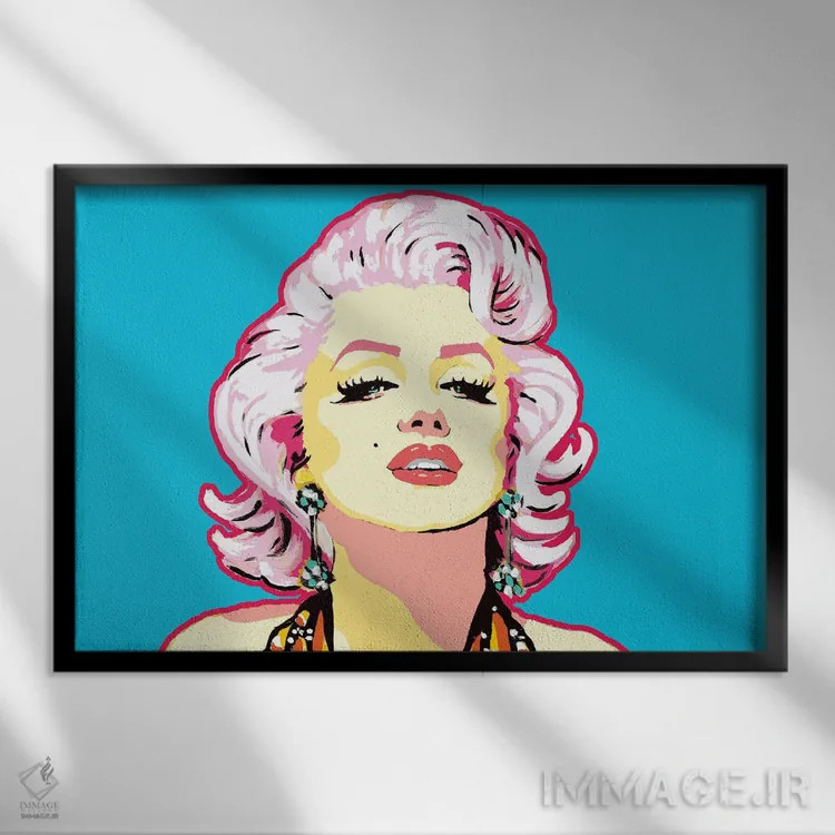 تابلو مرلین آبی اثر کوری پلاملی - نمای قابدار مشکی