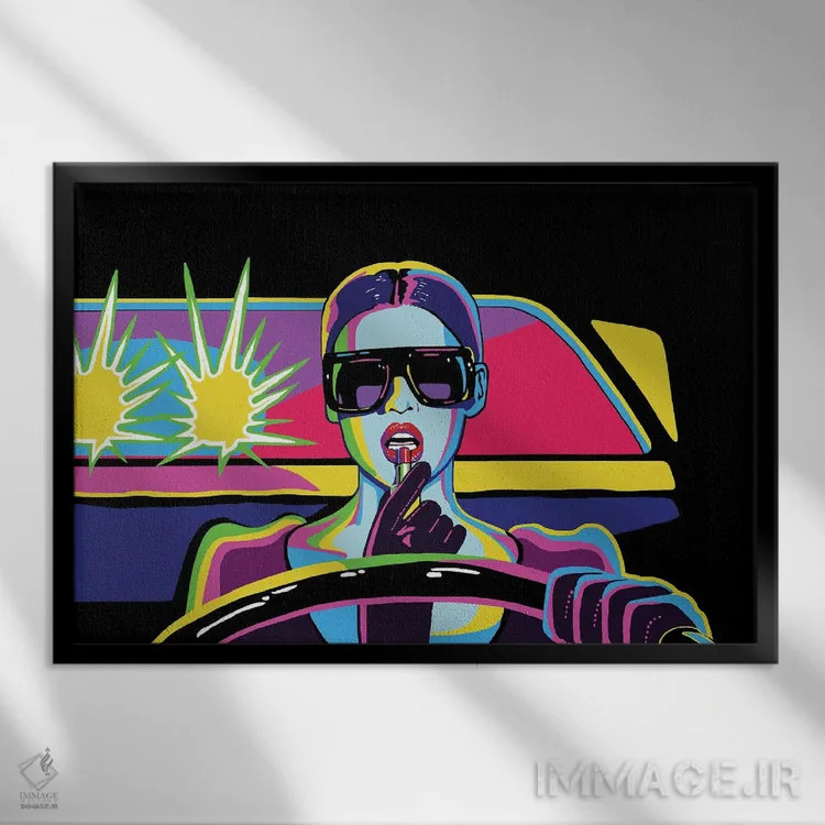 تابلو فرار بزرگ اثر کوری پلاملی - نمای قابدار مشکی