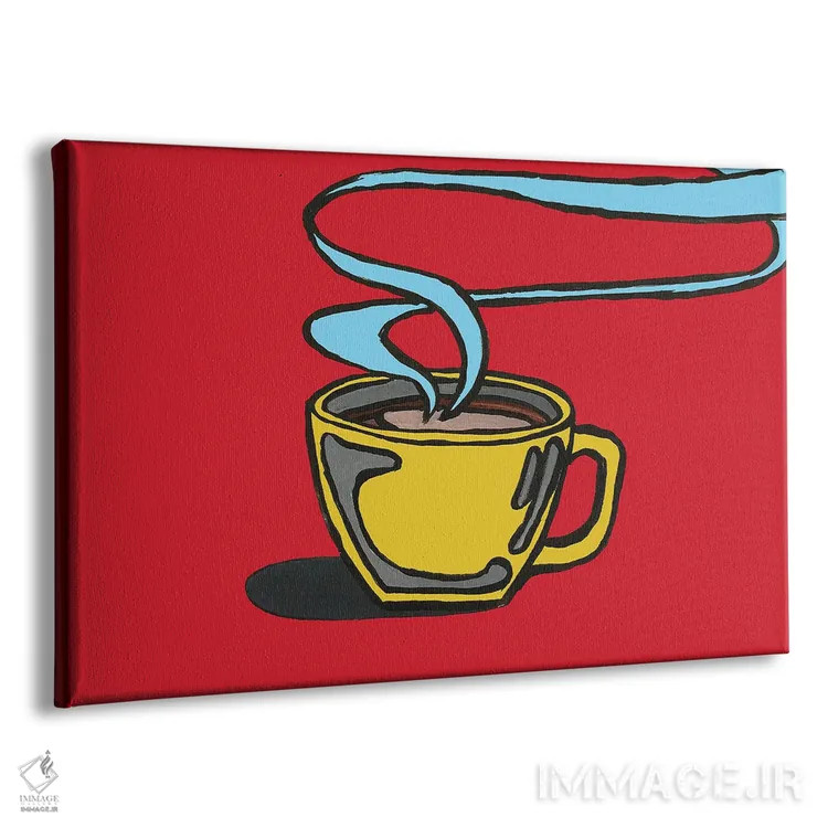 تابلو قهوه قرمز اثر کوری پلاملی - نمای پرسپکتیو محصول