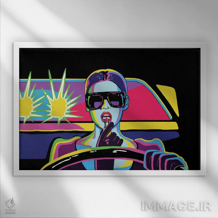 تابلو فرار بزرگ اثر کوری پلاملی - نمای قابدار سفید