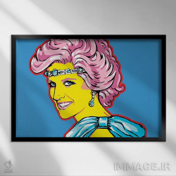 تابلو پرنسس دایانا اثر کوری پلاملی - نمای قابدار مشکی