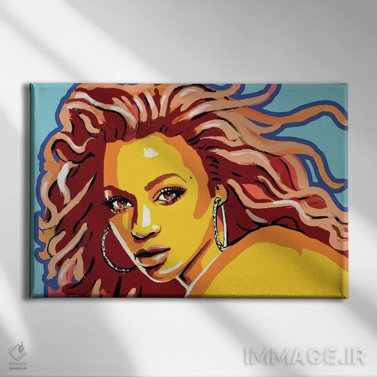 تابلو بیانسه اثر کوری پلاملی - نمای روبهرو روی دیوار