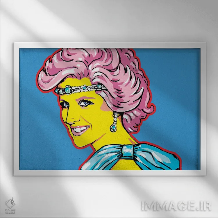 تابلو پرنسس دایانا اثر کوری پلاملی - نمای قابدار سفید