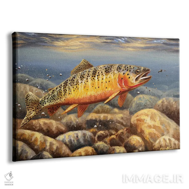 تابلو قزلآلای گلوبر ۲ اثر سنتی فیشر - نمای پرسپکتیو محصول