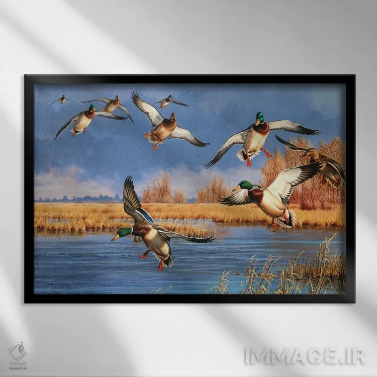 تابلو از شمال به پایین اثر سنتی فیشر - نمای قابدار مشکی