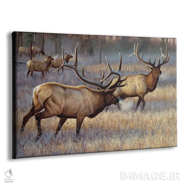 تابلو گوزن بزرگ اثر سنتی فیشر - نمای پرسپکتیو محصول