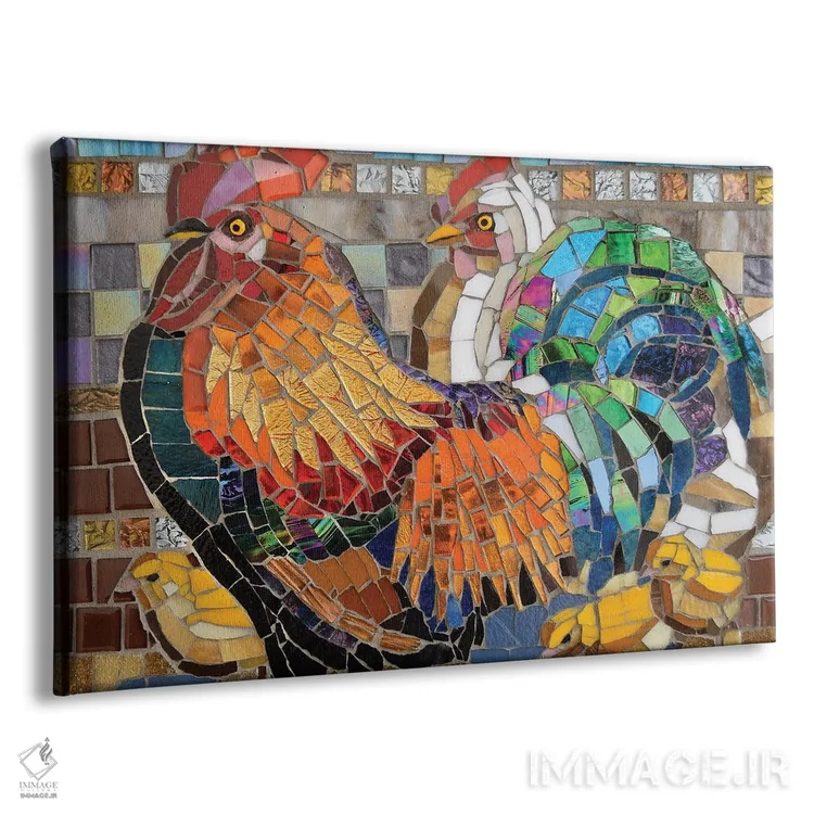 تابلو مرغهای شیشهای اثر سنتی فیشر - نمای پرسپکتیو محصول