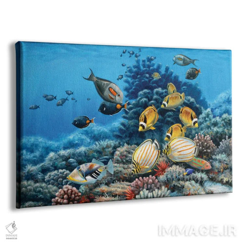 تابلو صخره مرجانی هاوایی اثر سنتی فیشر - نمای پرسپکتیو محصول