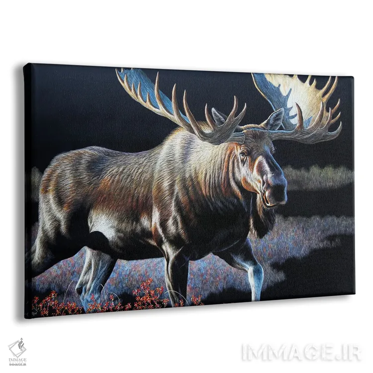 تابلو گوزن شمالی سب اثر سنتی فیشر - نمای پرسپکتیو محصول