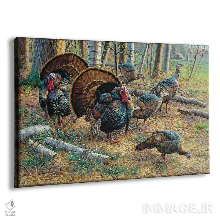 تابلو بوقلمونها اثر سنتی فیشر - نمای پرسپکتیو محصول