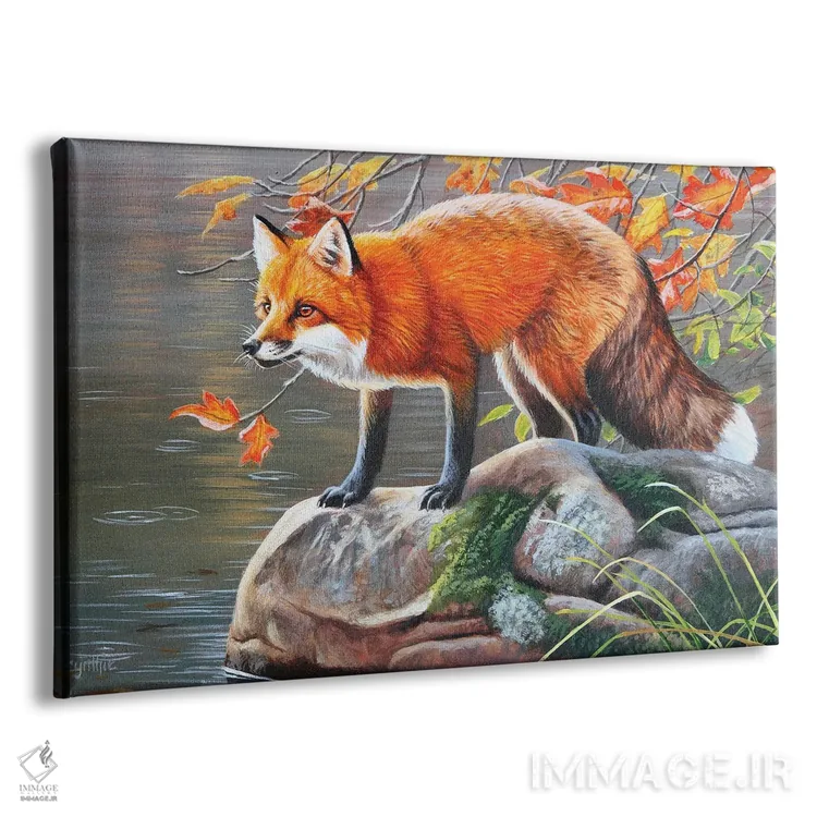 تابلو روباه سرخ اثر سنتی فیشر - نمای پرسپکتیو محصول