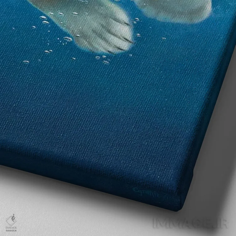 تابلو خرس قطبی اثر سنتی فیشر - نمای نزدیک بافت بوم