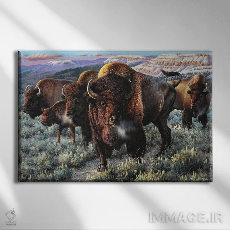 تابلو رعد و برق دشت اثر سنتی فیشر - نمای روبهرو روی دیوار