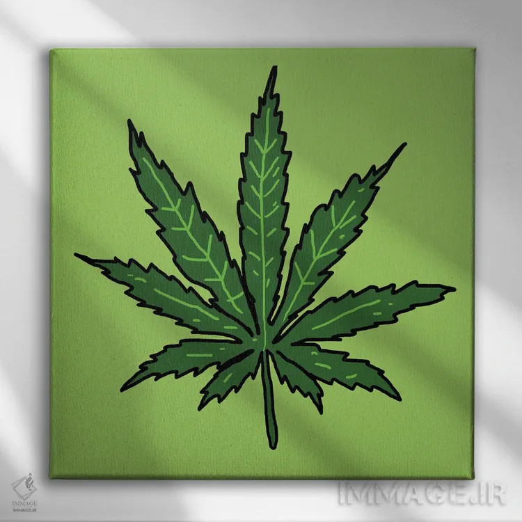 تابلو ۴۲۰ (نماد فرهنگی مصرف ماریجوانا) اثر نیک کوکوزا - نمای روبهرو روی دیوار