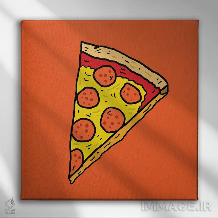 تابلو پیتزا اثر نیک کوکوزا - نمای روبهرو روی دیوار