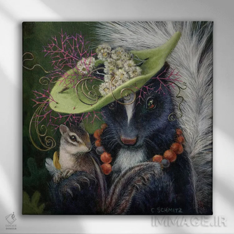 تابلو سازندهٔ کلاه اثر کارولین اشمیتز - نمای روبهرو روی دیوار