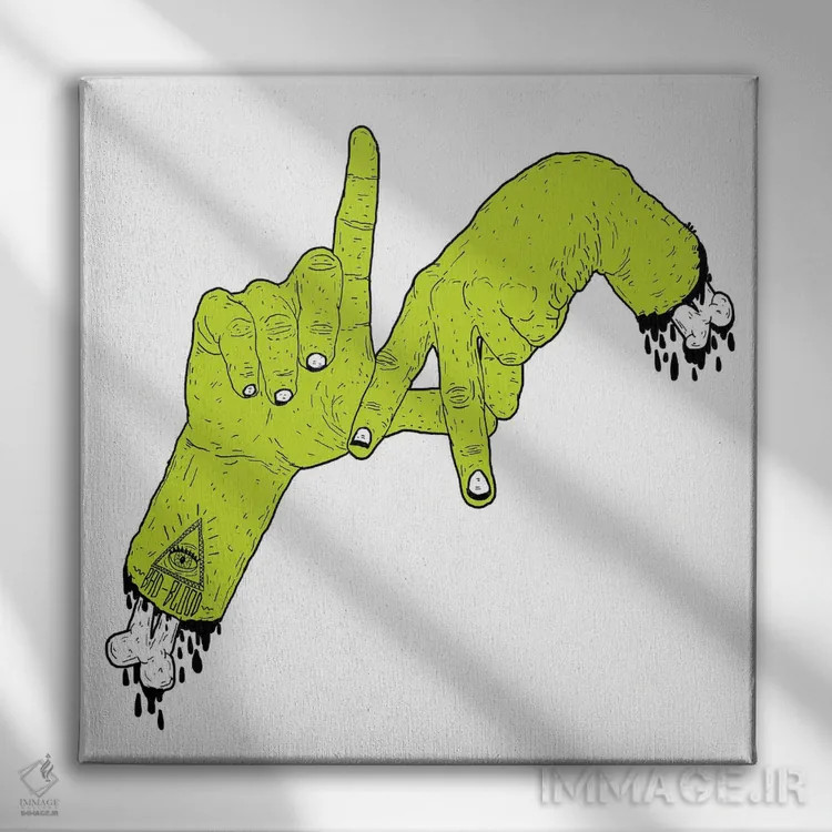 تابلو لسآنجلس (شهر آمریکا) اثر نیک کوکوزا - نمای روبهرو روی دیوار