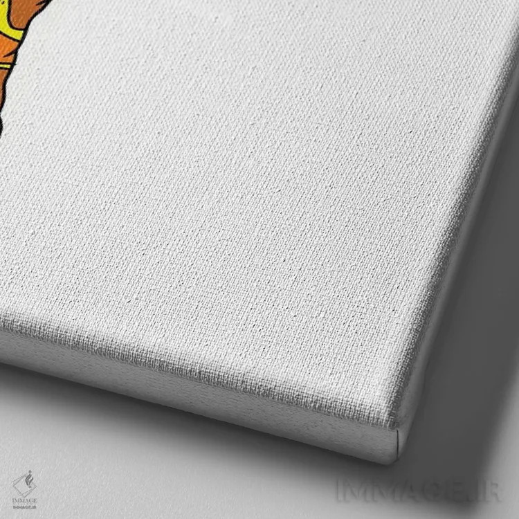 تابلو گاندی (رهبر هندی) اثر نیک کوکوزا - نمای نزدیک بافت بوم