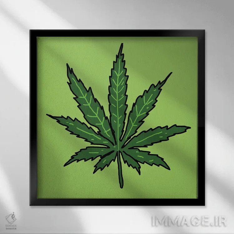 تابلو ۴۲۰ (نماد فرهنگی مصرف ماریجوانا) اثر نیک کوکوزا - نمای قابدار مشکی
