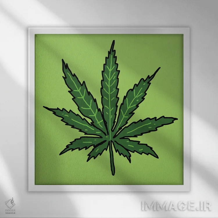 تابلو ۴۲۰ (نماد فرهنگی مصرف ماریجوانا) اثر نیک کوکوزا - نمای قابدار سفید