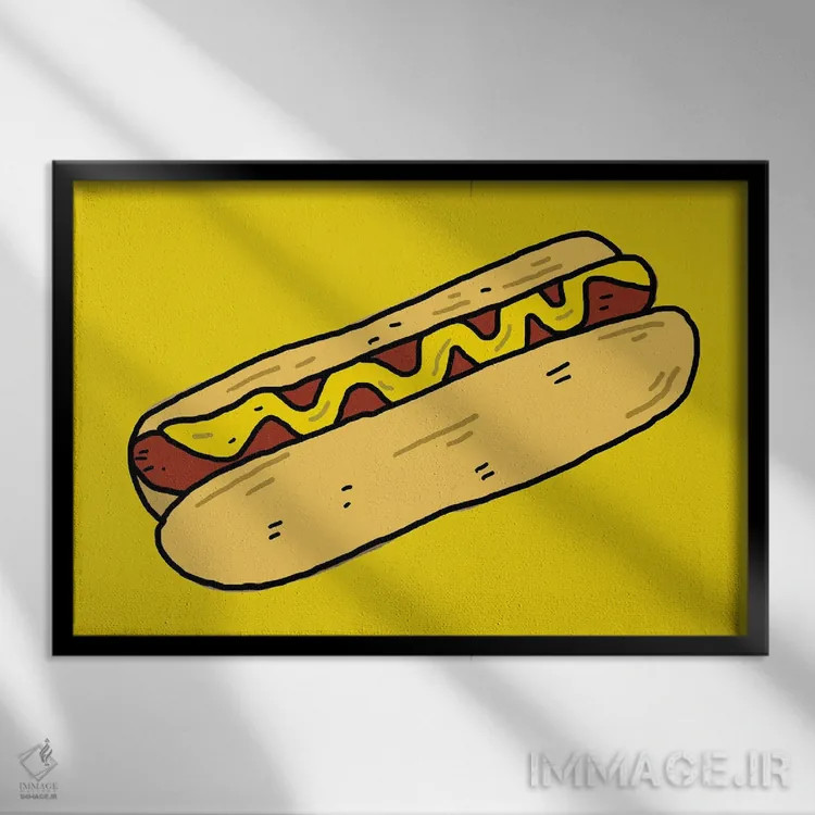 تابلو هاتداگ اثر نیک کوکوزا - نمای قابدار مشکی