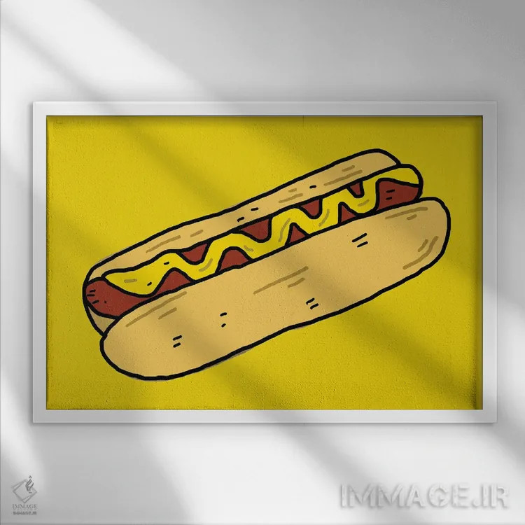 تابلو هاتداگ اثر نیک کوکوزا - نمای قابدار سفید