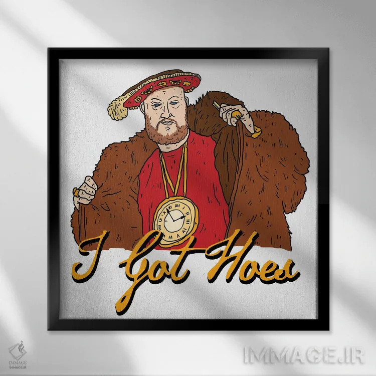 تابلو هنری (نام کوچک) اثر نیک کوکوزا - نمای قابدار مشکی