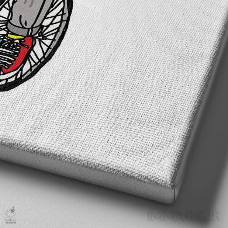 تابلو مارکو پولو (کاوشگر) اثر نیک کوکوزا - نمای نزدیک بافت بوم