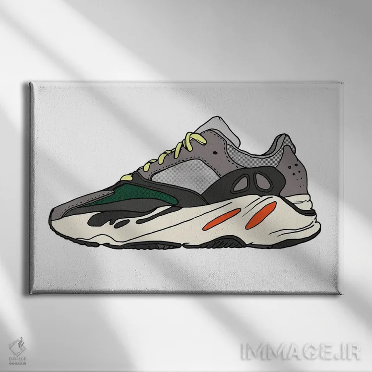 تابلو کتانی ۱ اثر نیک کوکوزا - نمای روبهرو روی دیوار