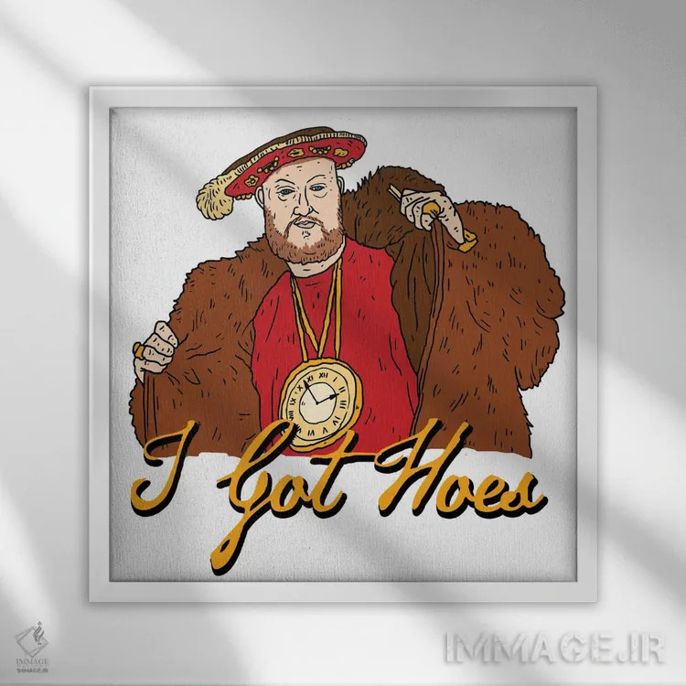 تابلو هنری (نام کوچک) اثر نیک کوکوزا - نمای قابدار سفید