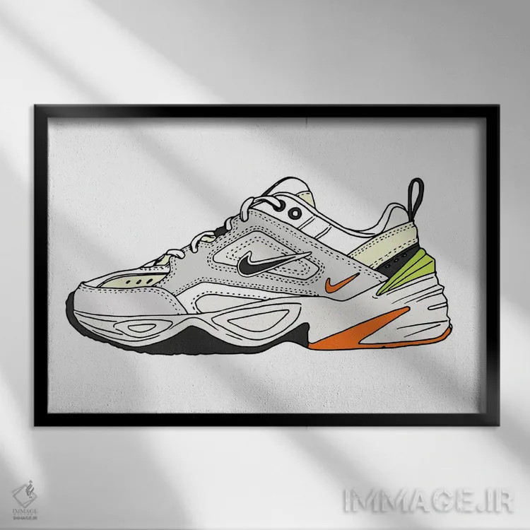 تابلو کتانی ۲ اثر نیک کوکوزا - نمای قابدار مشکی