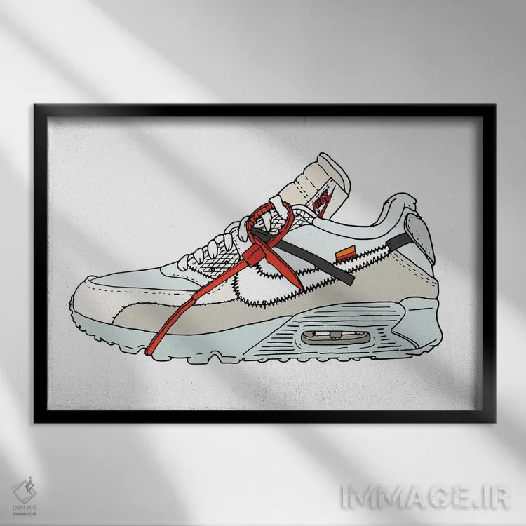 تابلو کتانی ۳ اثر نیک کوکوزا - نمای قابدار مشکی