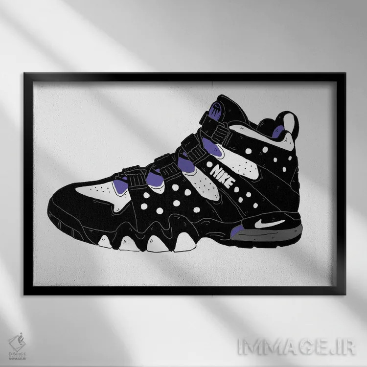 تابلو بارکلی ۹۴ (مدل کتانی) اثر نیک کوکوزا - نمای قابدار مشکی