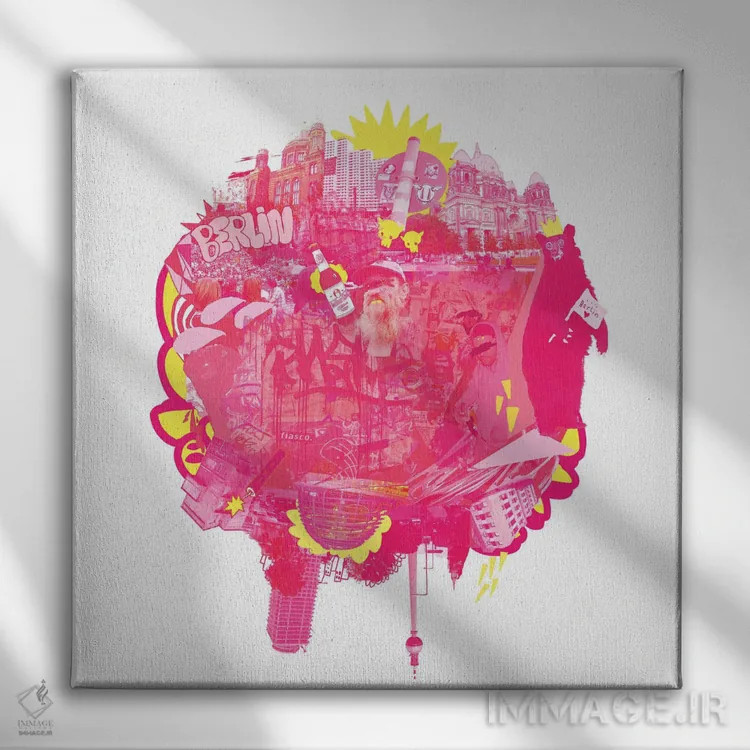 تابلو برلین (شهر آلمان) اثر نیک کوکوزا - نمای روبهرو روی دیوار