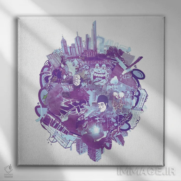 تابلو ملبورن (شهر استرالیا) اثر نیک کوکوزا - نمای روبهرو روی دیوار