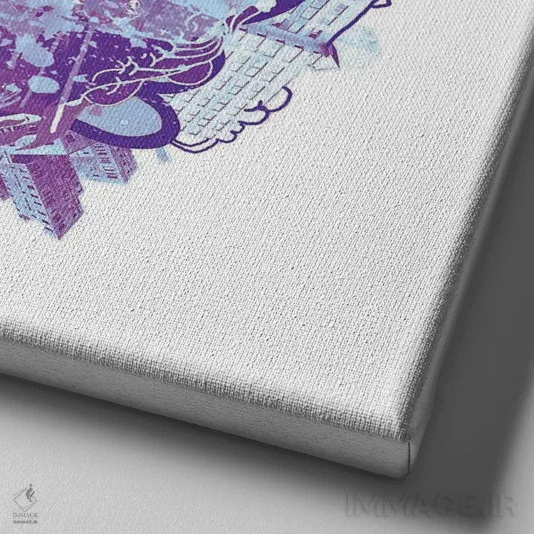 تابلو ملبورن (شهر استرالیا) اثر نیک کوکوزا - نمای نزدیک بافت بوم